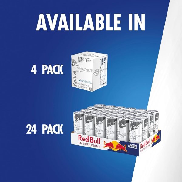 Red Bull Coconut Edition Energy Drink. Coconut Berry. with 80mg Caffeine plus Taurine & B Vitamins. 8.4 Fl Oz - Image 8