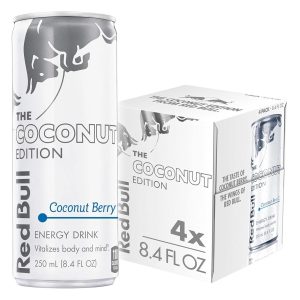 Red Bull Coconut Edition Energy Drink. Coconut Berry. with 80mg Caffeine plus Taurine & B Vitamins. 8.4 Fl Oz