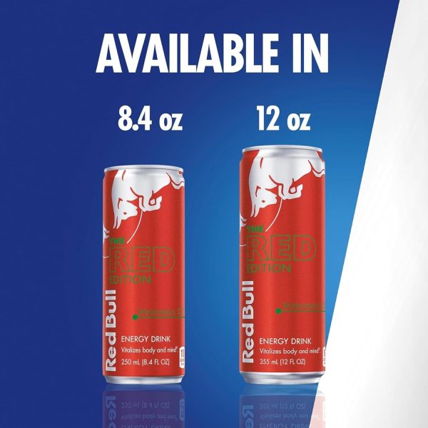 Red Bull Red Edition Energy Drink. Watermelon. with 80mg Caffeine plus Taurine & B Vitamins. 8.4 Fl Oz - Image 7