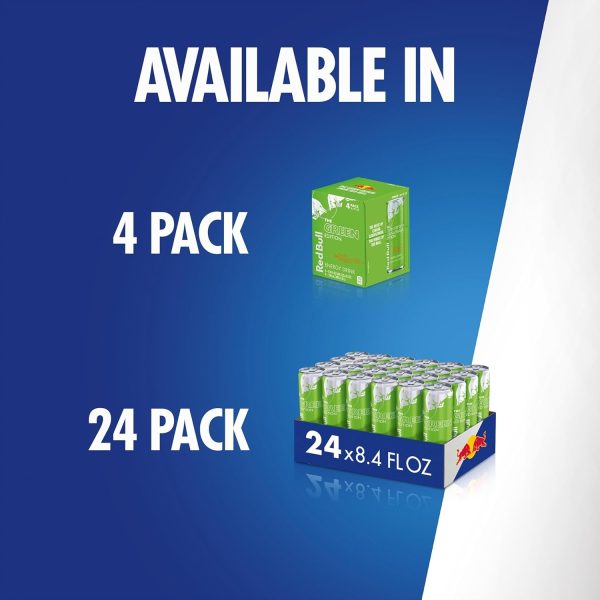 Red Bull Green Edition Energy Drink. Curuba Elderflower. 8.4 fl. oz. with 80mg Caffeine. Taurine & B Vitamins - Image 8
