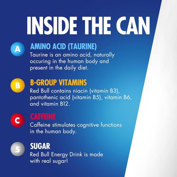 Red Bull Blue Edition Energy Drink. Blueberry. with 80mg Caffeine plus Taurine & B Vitamins. 8.4 Fl Oz - Image 3