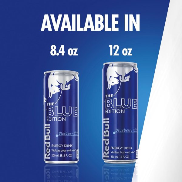Red Bull Blue Edition Energy Drink. Blueberry. with 80mg Caffeine plus Taurine & B Vitamins. 8.4 Fl Oz - Image 7
