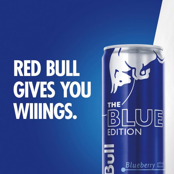Red Bull Blue Edition Energy Drink. Blueberry. with 80mg Caffeine plus Taurine & B Vitamins. 8.4 Fl Oz - Image 4