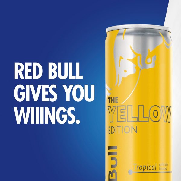 Red Bull Yellow Edition Energy Drink. Tropical. with 80mg Caffeine plus Taurine & B Vitamins. 8.4 Fl Oz - Image 4