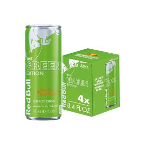 Red Bull Green Edition Energy Drink. Curuba Elderflower. 8.4 fl. oz. with 80mg Caffeine. Taurine & B Vitamins