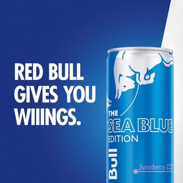 Red Bull Sea Blue Edition Energy Drink. Juneberry. with 80mg Caffeine plus Taurine & B Vitamins. 8.4 Fl Oz - Image 4