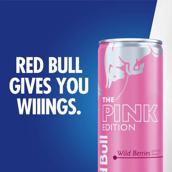 Red Bull Pink Edition Energy Drink. Wild Berries. 8.4 fl. oz. with 80mg Caffeine. Taurine & B Vitamins - Image 4