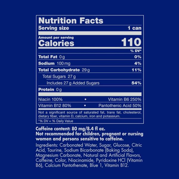 Red Bull Blue Edition Energy Drink. Blueberry. with 80mg Caffeine plus Taurine & B Vitamins. 8.4 Fl Oz - Image 2