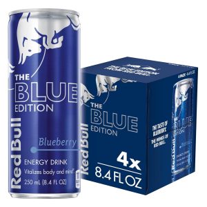 Red Bull Blue Edition Energy Drink. Blueberry. with 80mg Caffeine plus Taurine & B Vitamins. 8.4 Fl Oz